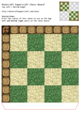 Tabuleiro de xadrez Minecraft - Papelbox